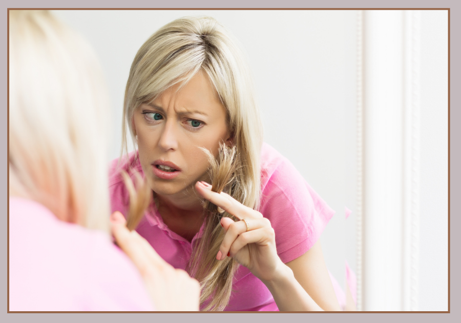 hair with split ends